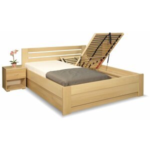 Zvýšená postel s úložným prostorem Rita, 160x200, 180x200, masiv buk