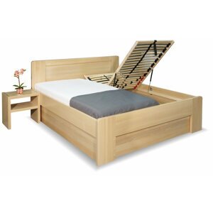 Zvýšená postel s úložným prostorem Dan, 160x200, 180x200, masiv buk
