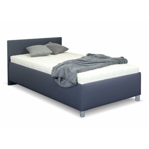 Zvýšená čalouněná postel s úložným prostorem Lyoneta, 120x200, tmavě šedá