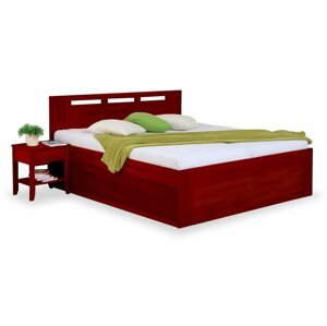 Zvýšená postel VALENCIA senior s úložným prostorem, masiv buk, kaštan