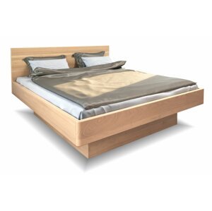 Moderní dřevěná buková postel s úložným prostorem PEGAS, rošty v ceně