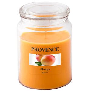 Svíčka ve skle s víčkem, mango