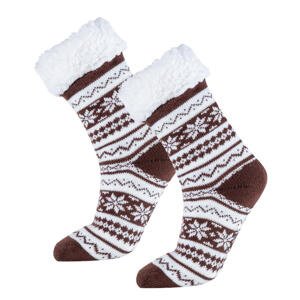 Ponožky na spaní BERIT hnědé vel. 39 - 41