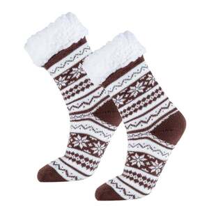 Ponožky na spaní BERIT hnědé vel. 42 - 45