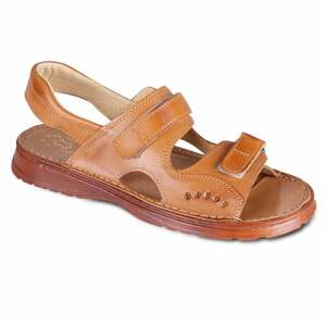 Pánské kožené sandály na suchý zip vel. 43
