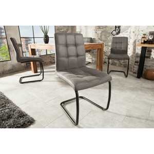 LuxD Designová konzolová židle Moderna, šedá