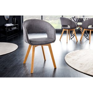LuxD Designová židle Colby šedá