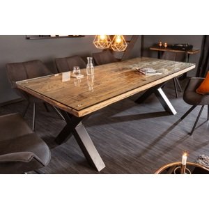 LuxD Designový jídelní stůl Shark X 220 cm přírodní - Skladem