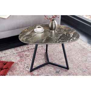 LuxD Keramický konferenční stolek Paquita 70 cm taupe mramor