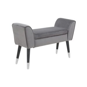 LuxD Designová lavice Dafina 90 cm šedý samet - Skladem