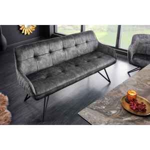 LuxD Designová lavice Natasha 156 cm tmavě šedý samet - Skladem
