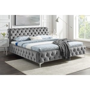 LuxD Designová postel Rococo 160 x 200 cm šedý samet