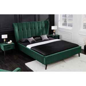 LuxD Designová postel Violetta 160 x 200 cm tmavě zelený samet