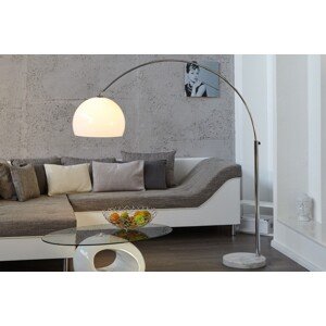 LuxD 16775 Designová stojanová lampa Arch bílá - Skladem