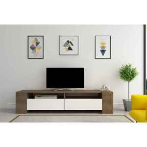 Sofahouse Designový TV stolek Gedali 155 cm ořech bílý