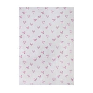 Dětský kusový koberec Hanse Home Adventures 105945 Hearts Rosa 160x235 cm