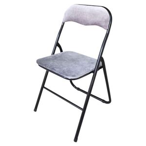 Skládací židle NIKLAS černá/šedá