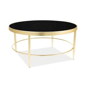 Konferenční stolek MYSTAC zlatá/černá
