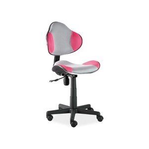 Studentská kancelářská židle Q-G2 Signal Šedá / růžová