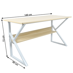 Pracovní stůl s policí TARCAL Tempo Kondela 140x60 cm
