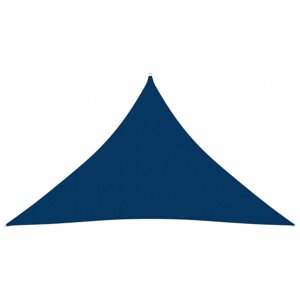 Stínící plachta trojúhelníková 3,5 x 3,5 x 4,9 m oxfordská látka Dekorhome Modrá