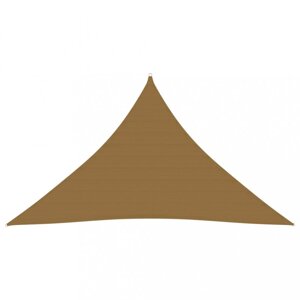 Stínící plachta trojúhelníková HDPE 2,5 x 2,5 x 3,5 m Dekorhome Šedohnědá taupe