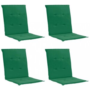 Voděodolné podušky na zahradní židle 4 ks Dekorhome Zelená