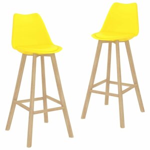 Barové židle 2 ks Dekorhome Žlutá