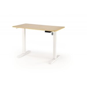 Výškově nastavitelný psací stůl B53 Halmar Dub zlatý / bílá