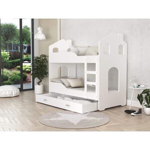 AJK - meble AJK meble Patrová postel Domek Dominik s šuplíkem 190 x 80 cm + rošt ZDARMA